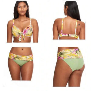 BLEU ROD BEATTIE Paradiso Tie-Front Bikini Top and Bikini Bottom